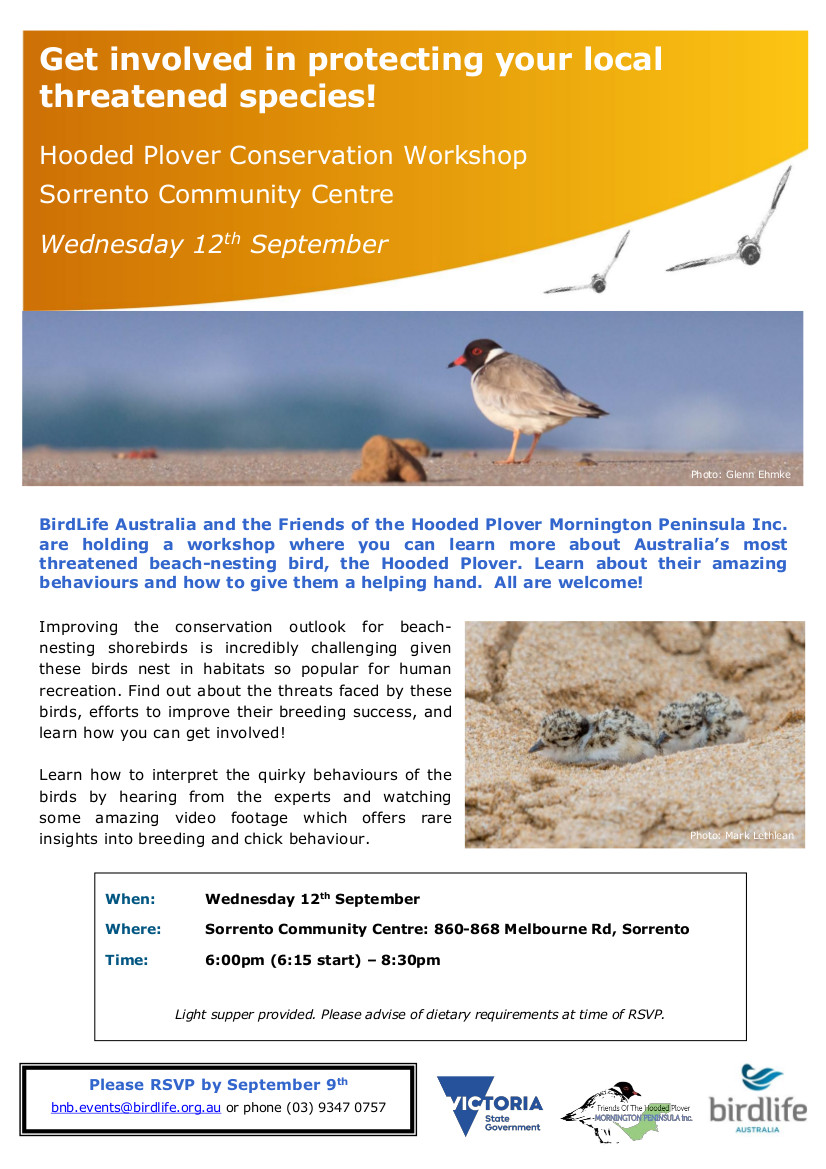 MP Hooded Plover Training Workshop Sep 2018